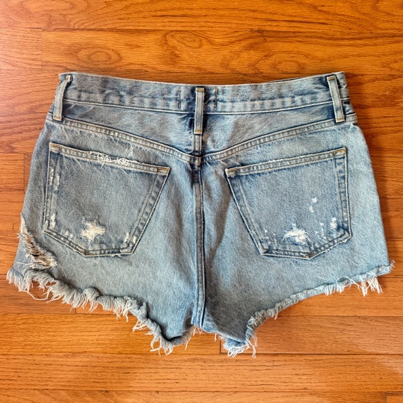 AGOLDE Parker Vintage Cut Off Short / Shorts Swapmeet Light Wash Jean Distressed - Picture 16 of 16